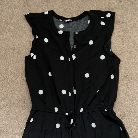Loft Dotted Flutter Drawstring Jumpsuit - Picture 3 of 6